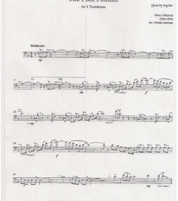 خرید و دانلود نسخه کامل کتاب The pink panther quartet. (for 4 trombones)
