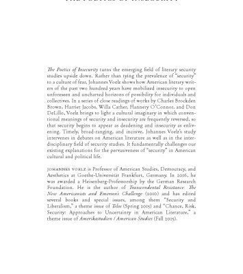 خرید و دانلود نسخه کامل کتاب The Poetics of Insecurity: American Fiction and the Uses of Threat