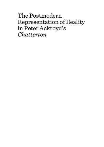 خرید و دانلود نسخه کامل کتاب The Postmodern Representation of Reality in Peter Ackroyd’s Chatterton_68dfa8d729382.jpeg خرید و دانلود نسخه کامل کتاب The Postmodern Representation of Reality in Peter Ackroyd’s Chatterton