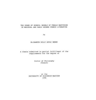 خرید و دانلود نسخه کامل کتاب The power of speech : models of female martyrdom in medieval and early modern French literature