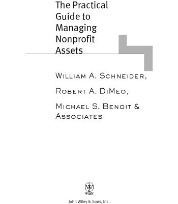 خرید و دانلود نسخه کامل کتاب The Practical Guide to Managing Nonprofit Assets