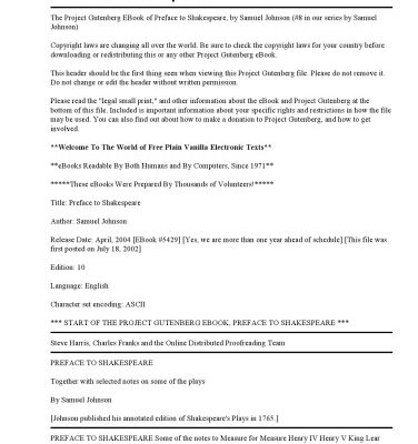 خرید و دانلود نسخه کامل کتاب The preface to Shakespeare