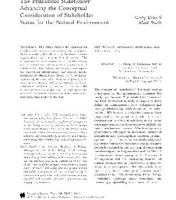 خرید و دانلود نسخه کامل کتاب The Primordial Stakeholder