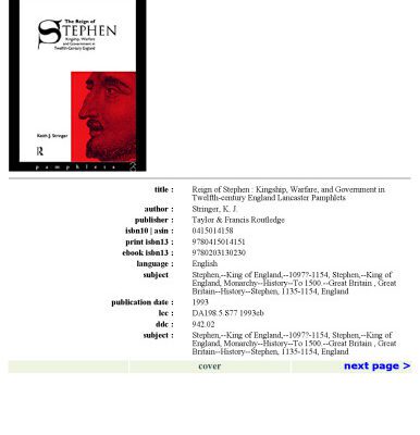 خرید و دانلود نسخه کامل کتاب The Reign of Stephen: Kingship, Warfare and Government in Twelfth-Century England (Lancaster Pamphlets)