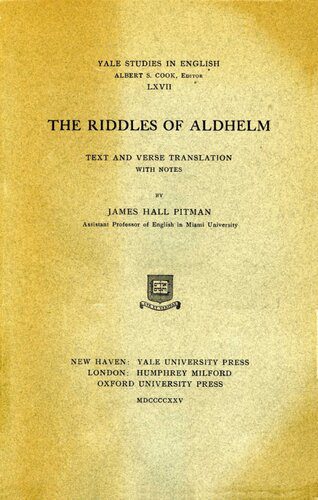 خرید و دانلود نسخه کامل کتاب The Riddles of Aldhelm: Text and Verse Translation_68e1d18fce7fe.jpeg خرید و دانلود نسخه کامل کتاب The Riddles of Aldhelm: Text and Verse Translation