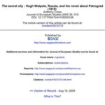 خرید و دانلود نسخه کامل کتاب The secret city: Hugh Walpole, Russia and his novel about Petrograd (1919)