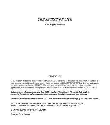 خرید و دانلود نسخه کامل کتاب The Secret of Life. Cosmic Rays and Radiations of Living Beings