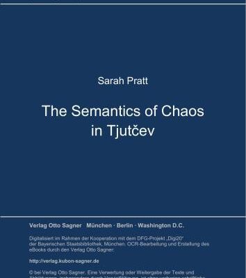 خرید و دانلود نسخه کامل کتاب The Semantics of Chaos in Tjutčev