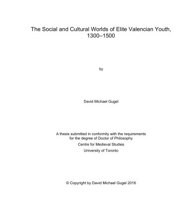 خرید و دانلود نسخه کامل کتاب The Social and Cultural Worlds of Elite Valencian Youth, 1300–1500