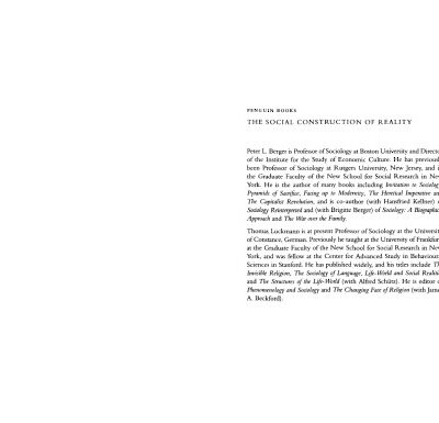 خرید و دانلود نسخه کامل کتاب The Social Construction of Reality: A Treatise in the Sociology of Knowledge (Penguin Social Sciences)