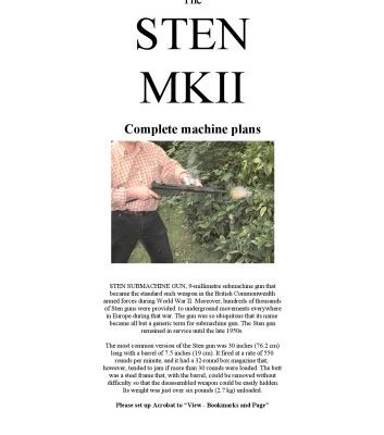 خرید و دانلود نسخه کامل کتاب The Sten MK2 – Complete machine plans