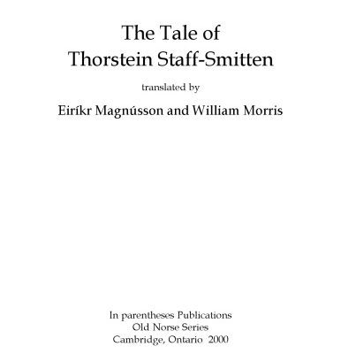 خرید و دانلود نسخه کامل کتاب The Tale of Thorstein Staff-Smitten, translated by Eiríkr Magnússon and William Morris