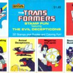 خرید و دانلود نسخه کامل کتاب The Transformers Stamp Fun featuring the Evil Decepticons