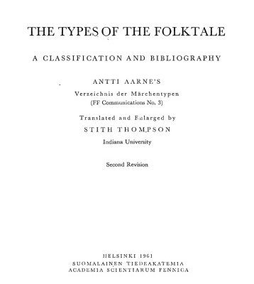 خرید و دانلود نسخه کامل کتاب The Types of the Folktale: A Classification and Bibliography