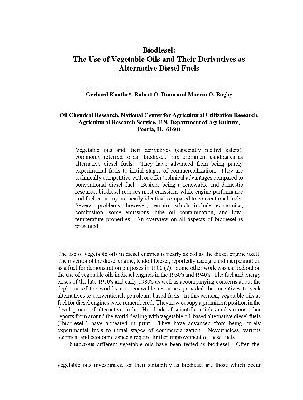 خرید و دانلود نسخه کامل کتاب The Use of Vegetable Oils and Their Derivatives as Alternative Diesel Fuels