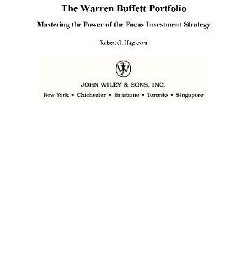 خرید و دانلود نسخه کامل کتاب The Warren Buffett Portfolio. Mastering the Power of the Focus Investment Strategy