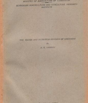 خرید و دانلود نسخه کامل کتاب The water and nutrition regimen of orchards