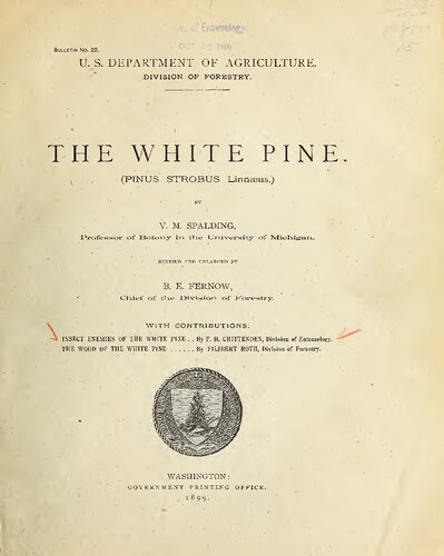 خرید و دانلود نسخه کامل کتاب The White Pine (Pinus Strobus Linnaeus)