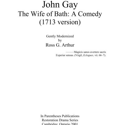 خرید و دانلود نسخه کامل کتاب The Wife of Bath : a comedy (1713 version), gently modernized by Ross G. Arthur