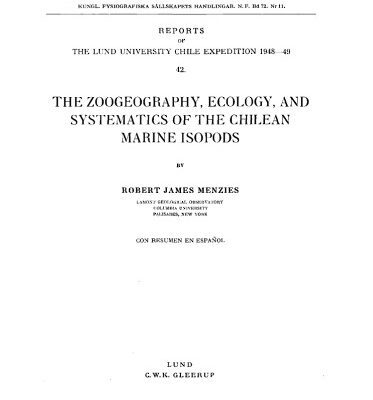 خرید و دانلود نسخه کامل کتاب The zoogeography, ecology, and systematics of the Chilean marine isopods