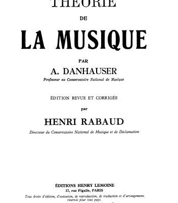 خرید و دانلود نسخه کامل کتاب Theorie de la musique