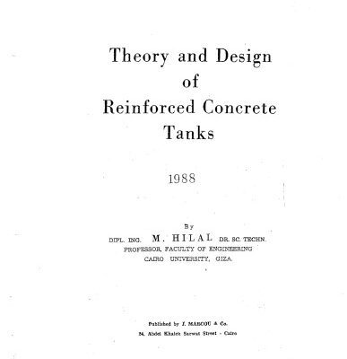 خرید و دانلود نسخه کامل کتاب Theory and design of reinforced concrete tanks
