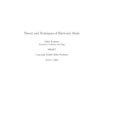 خرید و دانلود نسخه کامل کتاب Theory and Techniques of Electronic Music