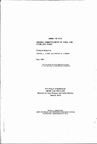خرید و دانلود نسخه کامل کتاب Thermal embrittlement of steel for 175-mm gun tubes_68f1530356973.jpeg خرید و دانلود نسخه کامل کتاب Thermal embrittlement of steel for 175-mm gun tubes