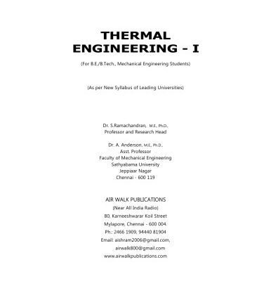 خرید و دانلود نسخه کامل کتاب Thermal Engineering – 1