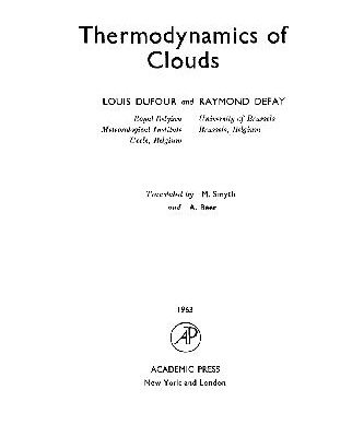 خرید و دانلود نسخه کامل کتاب Thermodynamics of Clouds
