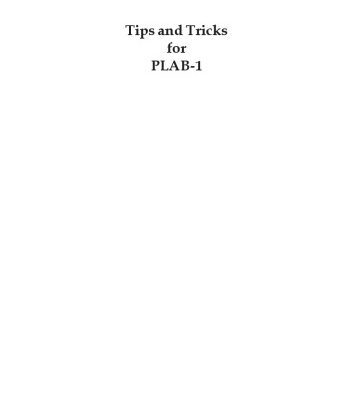 خرید و دانلود نسخه کامل کتاب Tips and Tricks for PLAB