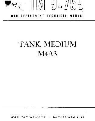 خرید و دانلود نسخه کامل کتاب TM 9-759. Tank, Medium M4A3