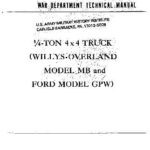 خرید و دانلود نسخه کامل کتاب TM 9-803. 1 4-ton 4×4 truck (Willys-Overland) model MB and Ford model GPW)