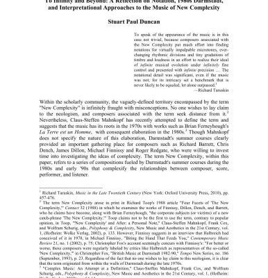 خرید و دانلود نسخه کامل کتاب To Infinity and Beyond. A Reflection on Notation 1980s Darmstadt and Interpretational Approaches to the Music of New Complexity