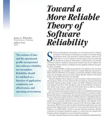 خرید و دانلود نسخه کامل کتاب Toward a More Reliable Theory of Software Reliability