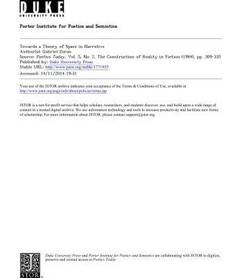 خرید و دانلود نسخه کامل کتاب Towards a theory of Space in Narrative