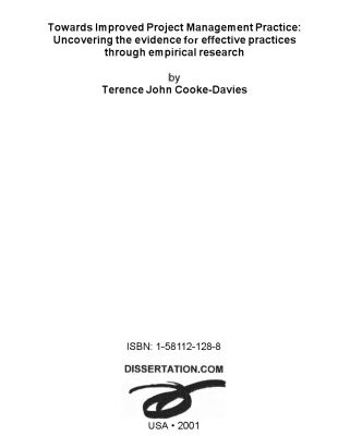 خرید و دانلود نسخه کامل کتاب Towards Improved Project Management Practice: Uncovering the Evidence for Effective Practices Through Empirical Research