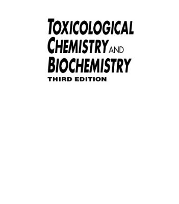 خرید و دانلود نسخه کامل کتاب Toxicological Chemistry and Biochemistry