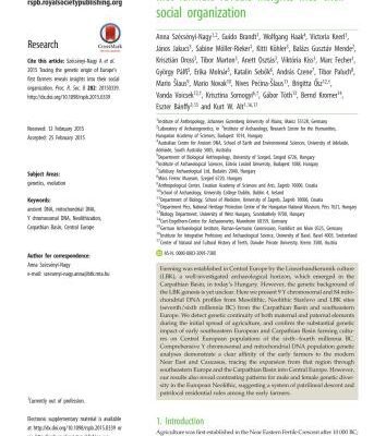 خرید و دانلود نسخه کامل کتاب Tracing the genetic origin of Europe’s first farmers reveals insights into their social organization