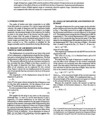 خرید و دانلود نسخه کامل کتاب Trajectories of projectiles in air for small times of flight