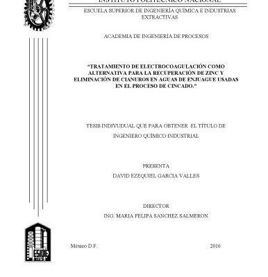 خرید و دانلود نسخه کامل کتاب Tratamiento de electrocoagulación como alternativa para la recuperación de zinc y eliminación de cianuros en aguas de enjuague usadas en el proceso de cincado
