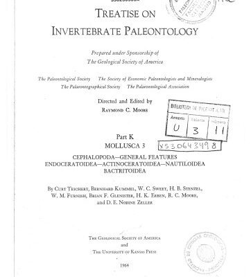 خرید و دانلود نسخه کامل کتاب Treatise on Invertebrate Paleontology – Part K – Mollusca 3 – Cephalopoda