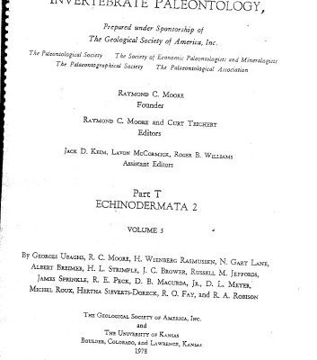 خرید و دانلود نسخه کامل کتاب Treatise on Invertebrate Paleontology – Part T – Echinodermata 2