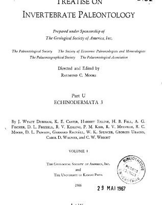 خرید و دانلود نسخه کامل کتاب Treatise on Invertebrate Paleontology – Part U – Echinodermata 3