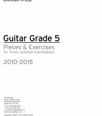 خرید و دانلود نسخه کامل کتاب Trinity Guildhall: Guitar Grade 5 Pieces And Exercises – 2010 To 2015