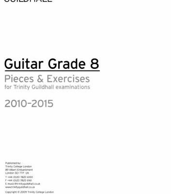 خرید و دانلود نسخه کامل کتاب Trinity Guildhall: Guitar Grade 8 Pieces And Exercises – 2010 To 2015