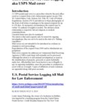 خرید و دانلود نسخه کامل کتاب U.S. Postal Service Mail Logging aka USPS Mail cover