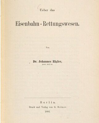 خرید و دانلود نسخه کامل کتاب Über das Eisenbahn-Rettungswesen