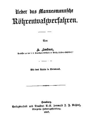 خرید و دانلود نسخه کامل کتاب Über das Mannesmannsche Röhrenwalzverfahren