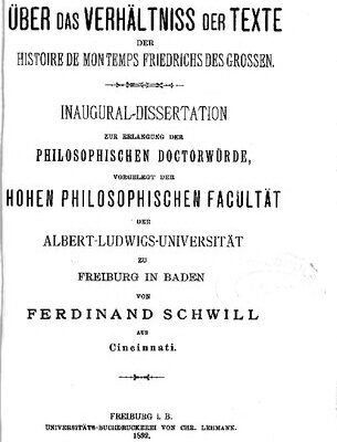 خرید و دانلود نسخه کامل کتاب Über das Verhältniss [Verhältnis] der Texte der Histoire de mon temps Friedrichs des Großen